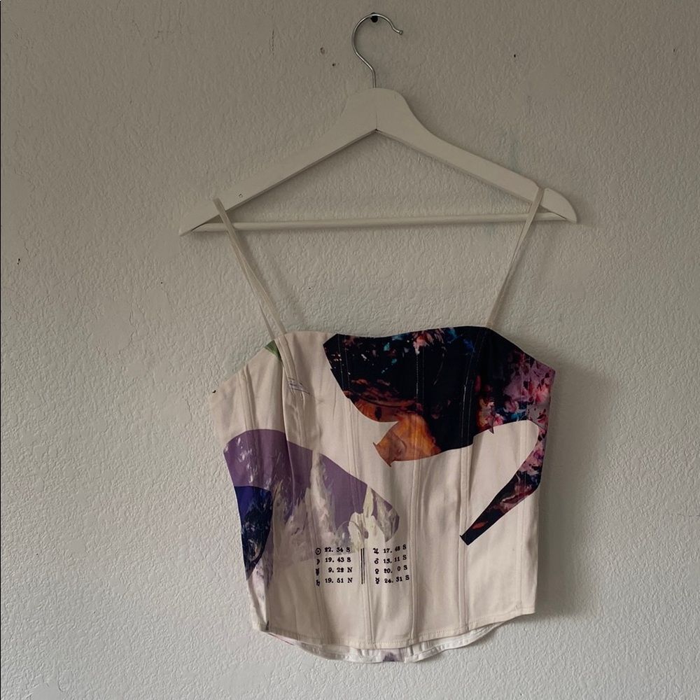Miaou x Urban Outfitters Abstract Print Corset - Picture 2 of 6
